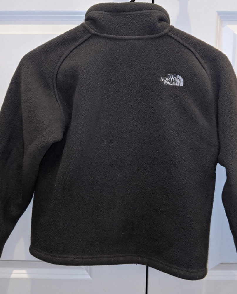 North Face Jacket Dark Gray Sz 7/8 Breast Pocket - Picture 3 of 6